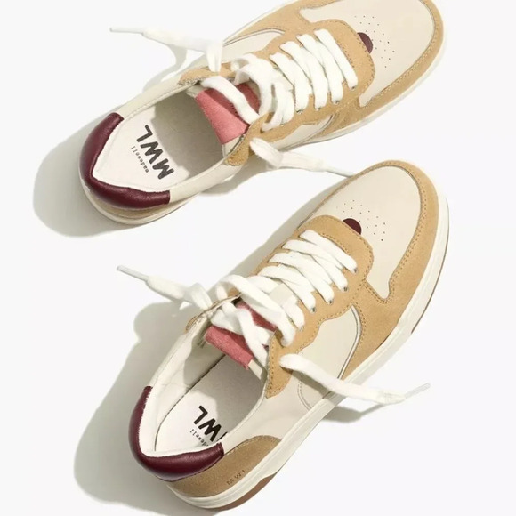 NEW Madewell sneakers Court Low-Top in Washed Nubuck and Suede - Picture 1 of 9